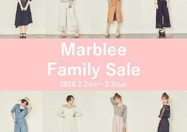 春先取りアイテムも登場！ Marbleeがファミリーセール開催