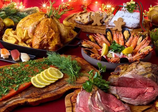 クリスマスならではの華やかなごちそうが揃うビュッフェ