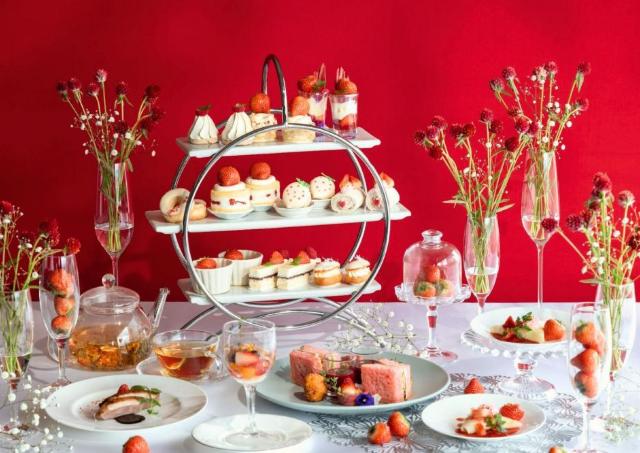 冬景色に現れた可愛い春の気配...あまおう苺を楽しむアフタヌーンティー