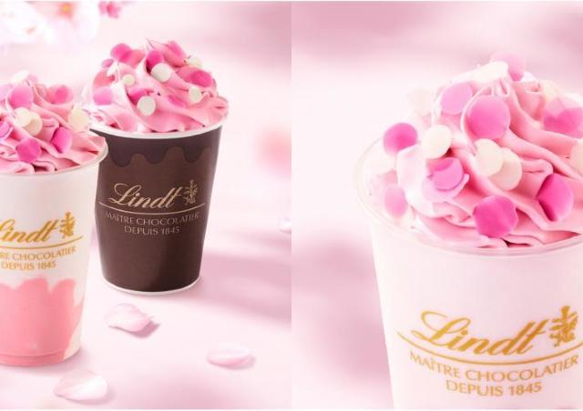 【リンツ】季節限定「SAKURAショコラドリンク」販売スタート！花びらチョコが舞う、可愛すぎるドリンクは見逃せない♡