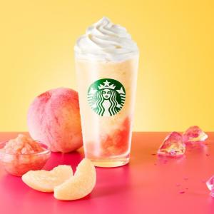 【スタバ】「My フルーツ3 フラペチーノ」に「完熟白桃」が新登場！ピーチティー風カスタム美味しそう♡