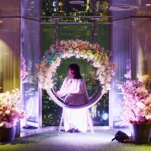 昼間と日没で違う顔が楽しめる室内お花見イベント