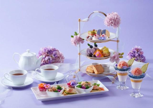 初夏を彩る、美しい紫陽花色のアフタヌーンティー