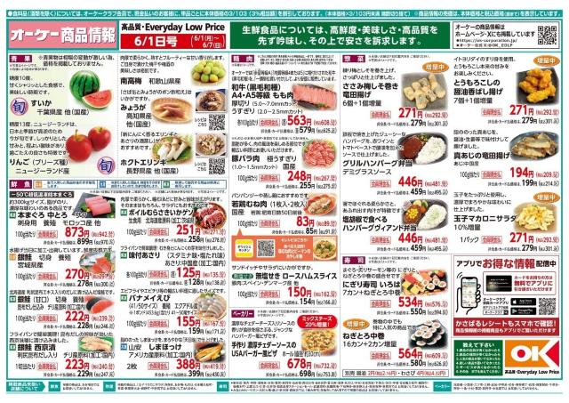 【オーケー最新チラシ】人気の冷凍食品やデザートなどお買い得！ごはんにぴったりの惣菜も増量中《6月7日まで》
