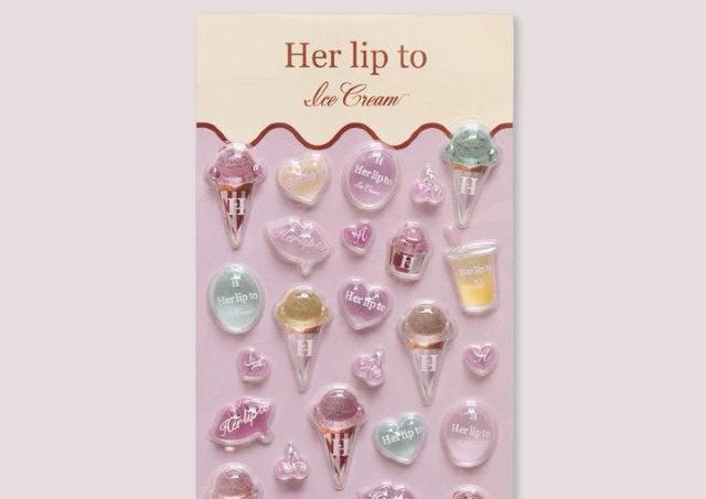 無くなり次第終了！ぷっくりステッカーが可愛すぎる♡「Her lip to Ice Cream」の8000円以上でもらえるノベルティ公開。