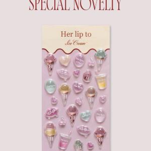 無くなり次第終了！ぷっくりステッカーが可愛すぎる♡「Her lip to Ice Cream」の8000円以上でもらえるノベルティ公開。