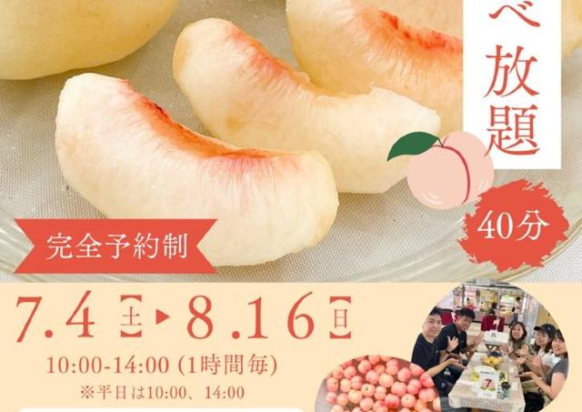 県内産の完熟白桃を思いっきり味わおう！