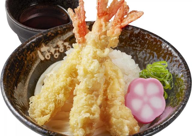 【はなまるうどん】大海老天3本入りの870円うどんが期間限定で登場、キャンディがもらえる日も！