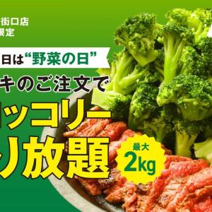 ブロッコリー2kgまで盛り放題！「肉と炒め野菜 ステーキロッヂ 秋葉原電気街口店」が