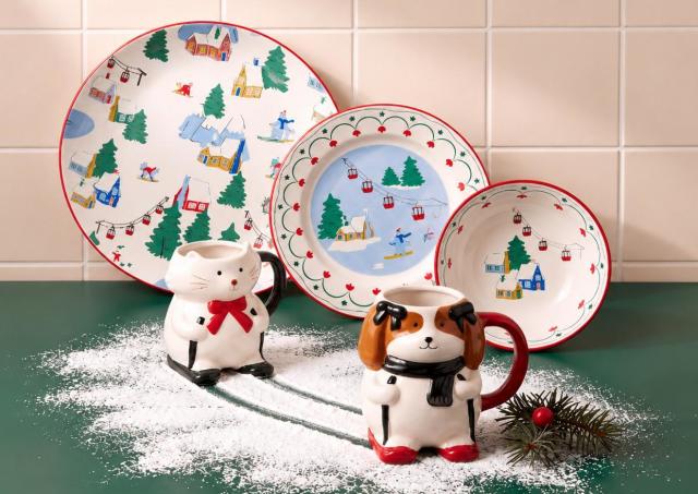 冬の食卓がかわいくなる♡「フライングタイガー」から、雪山の村やスキーを楽しむ動物たちのマグ・プレートなどで冬支度！